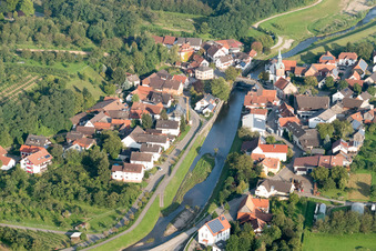 Rench flood canal in the district Erlach in Renchen in the state Baden-Wuerttemberg, Germany
