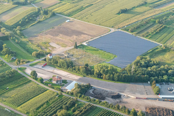 Photovoltaic field at the Am Griessenrain substation in the district Urloffen in Appenweier in the state Baden-Wuerttemberg, Germany
