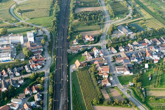 District Urloffen in Appenweier in the state Baden-Wuerttemberg, Germany from the drone perspective
