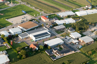 Aerial photograpy of Südstraße commercial area in the district Urloffen in Appenweier in the state Baden-Wuerttemberg, Germany