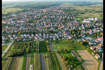 Runzweg from the south in the district Urloffen in Appenweier in the state Baden-Wuerttemberg, Germany