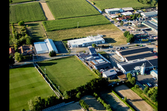 Drone image of Billigheim-Ingenheim in the state Rhineland-Palatinate, Germany