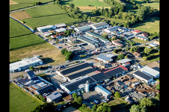 Billigheim-Ingenheim in the state Rhineland-Palatinate, Germany from the drone perspective