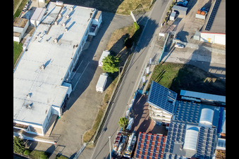 Billigheim-Ingenheim in the state Rhineland-Palatinate, Germany from a drone