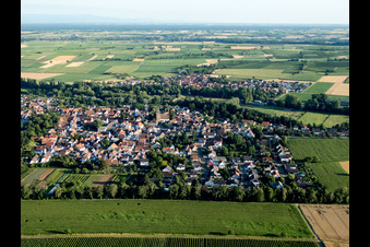 District Billigheim in Billigheim-Ingenheim in the state Rhineland-Palatinate, Germany out of the air