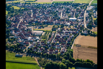 Steinweiler in the state Rhineland-Palatinate, Germany seen from above