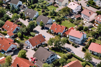 Klingbachstr in Steinweiler in the state Rhineland-Palatinate, Germany from the drone perspective