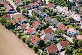 Klingbachstr in Steinweiler in the state Rhineland-Palatinate, Germany from a drone
