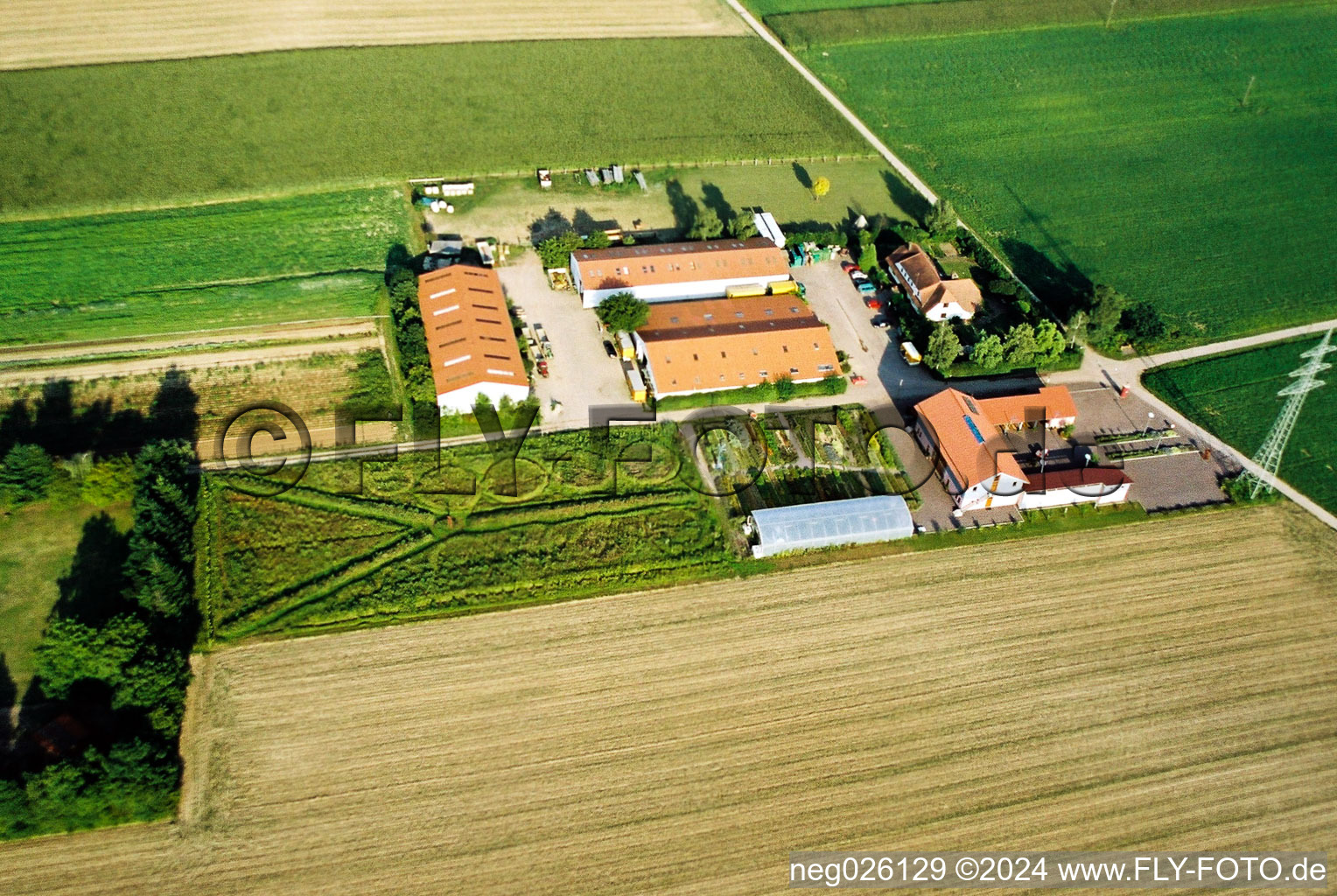 Schlossberghof in Minfeld in the state Rhineland-Palatinate, Germany