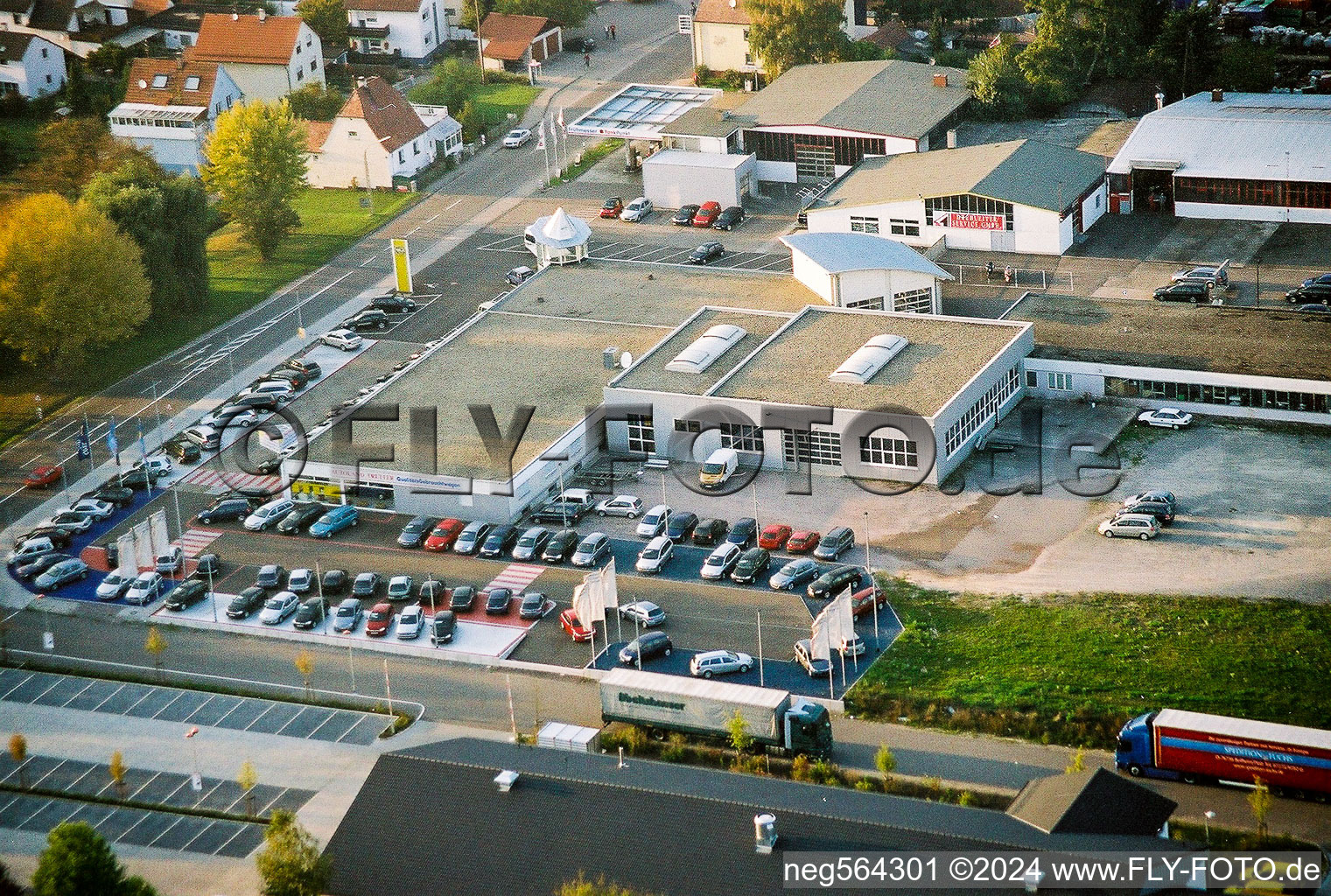 Car dealership building of Opel-Tretter in Kandel in the state Rhineland-Palatinate