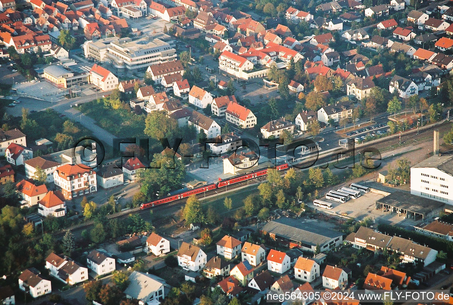 Sparkasse railway station in Kandel in the state Rhineland-Palatinate, Germany