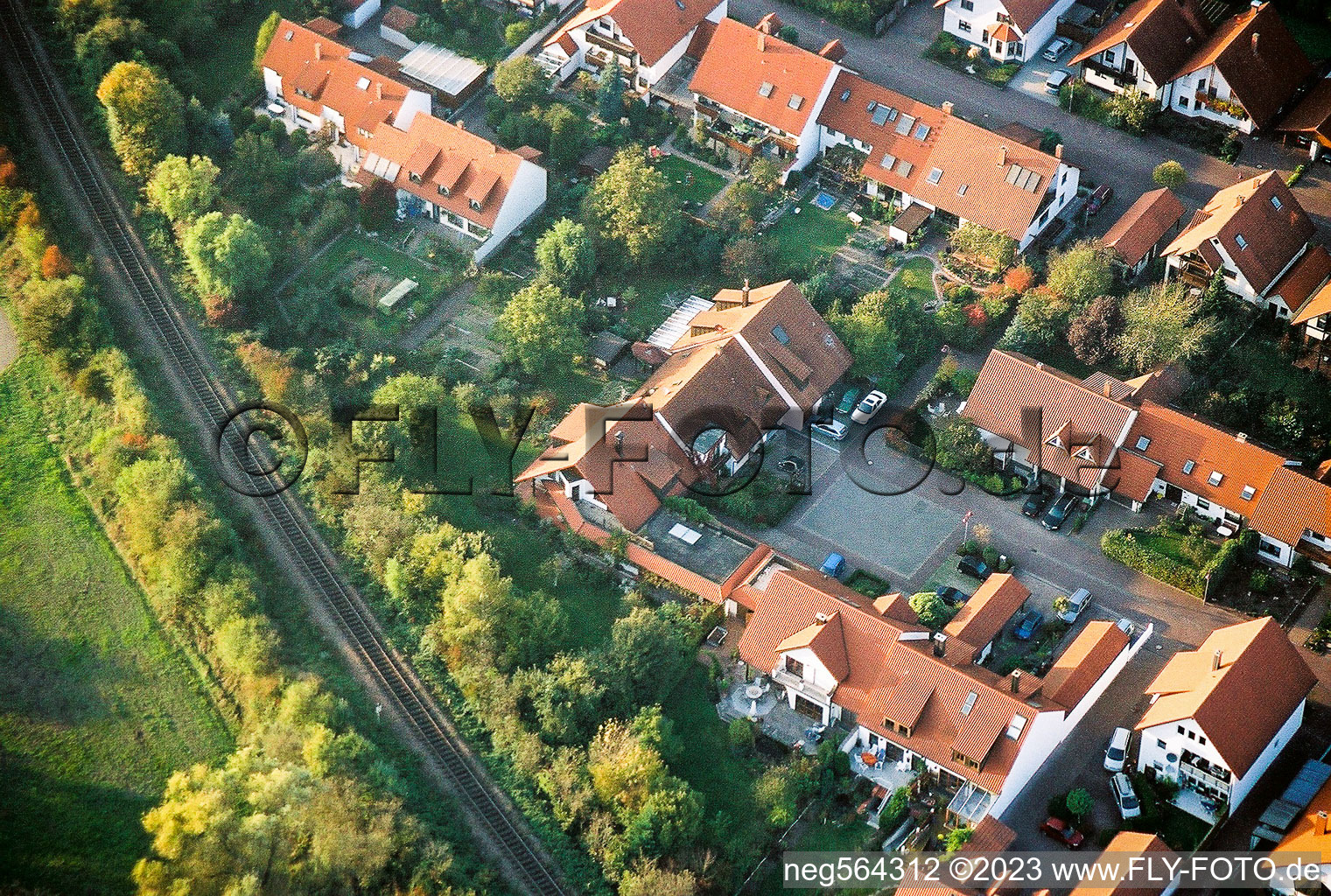 Aerial photograpy of In the Mirabelle Garden in Kandel in the state Rhineland-Palatinate, Germany