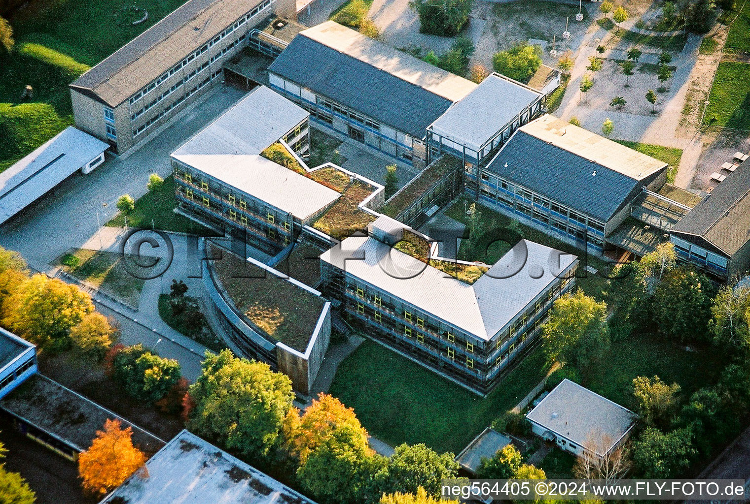 IGS in Kandel in the state Rhineland-Palatinate, Germany from the plane