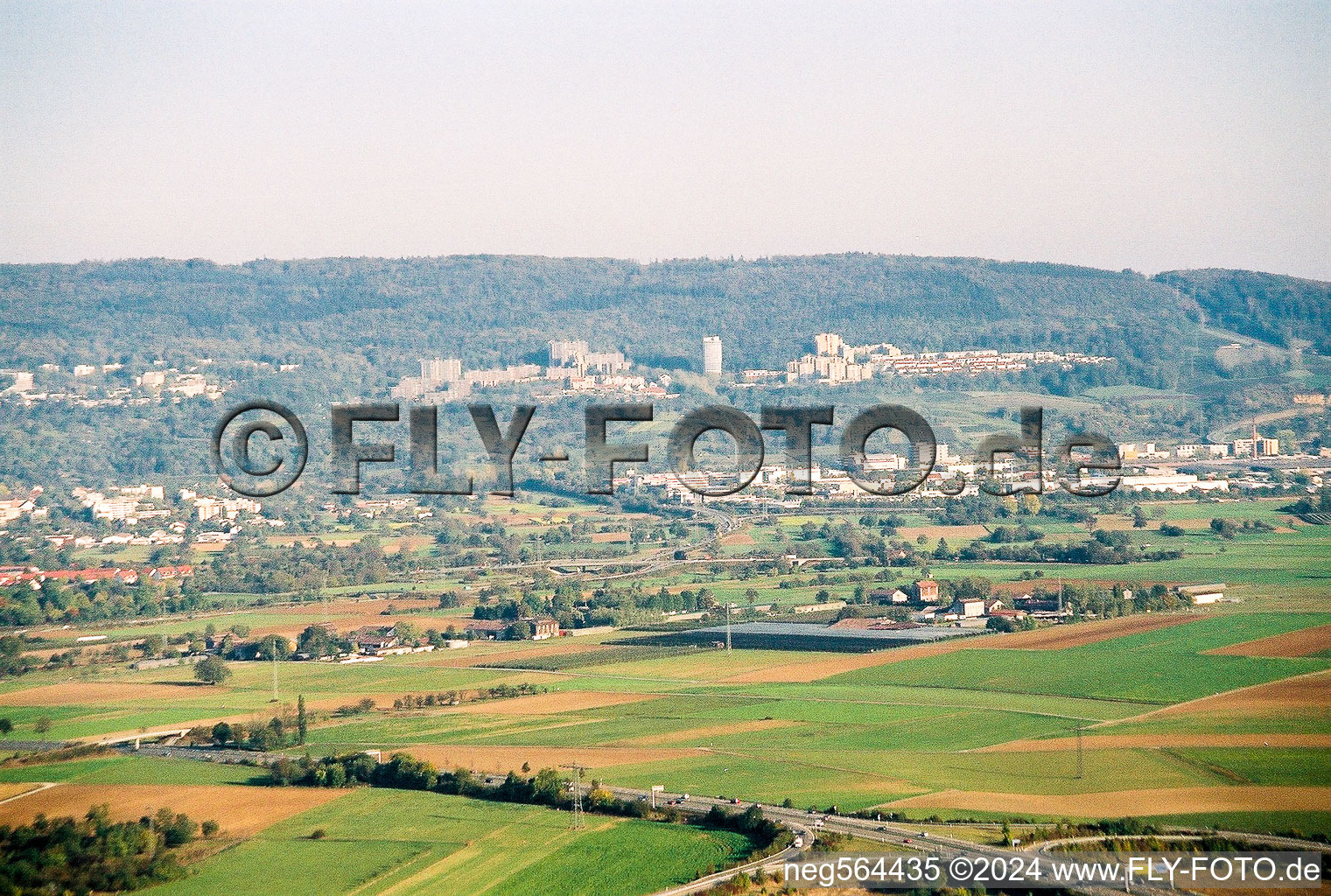 Drone image of District Emmertsgrund in Heidelberg in the state Baden-Wuerttemberg, Germany