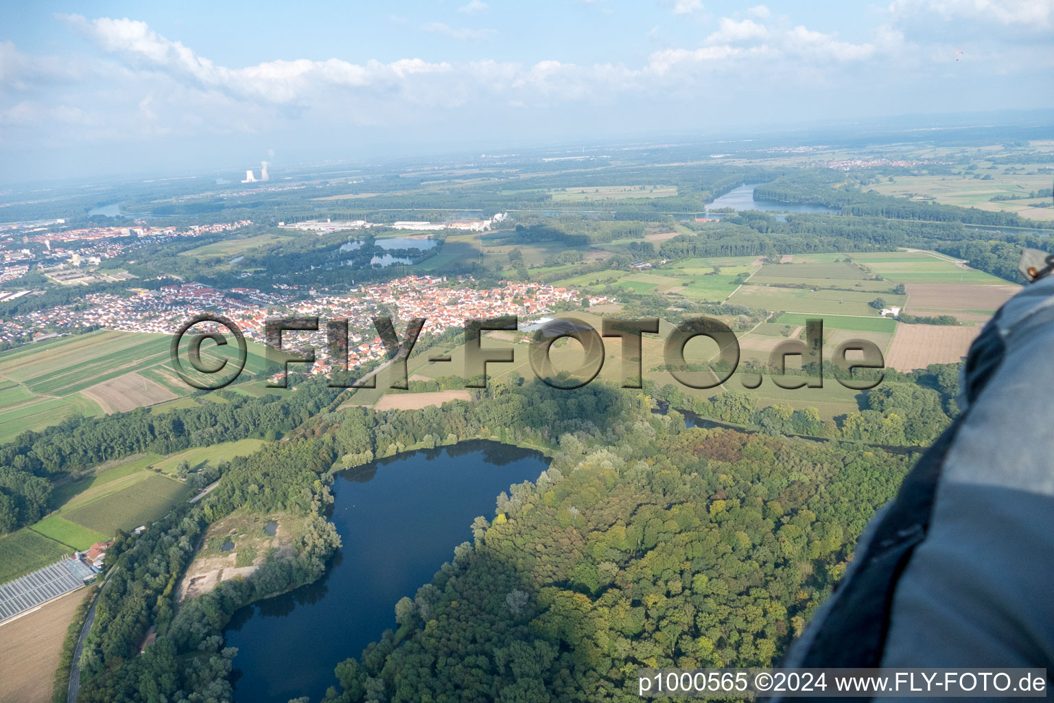 Germersheim in the state Rhineland-Palatinate, Germany viewn from the air