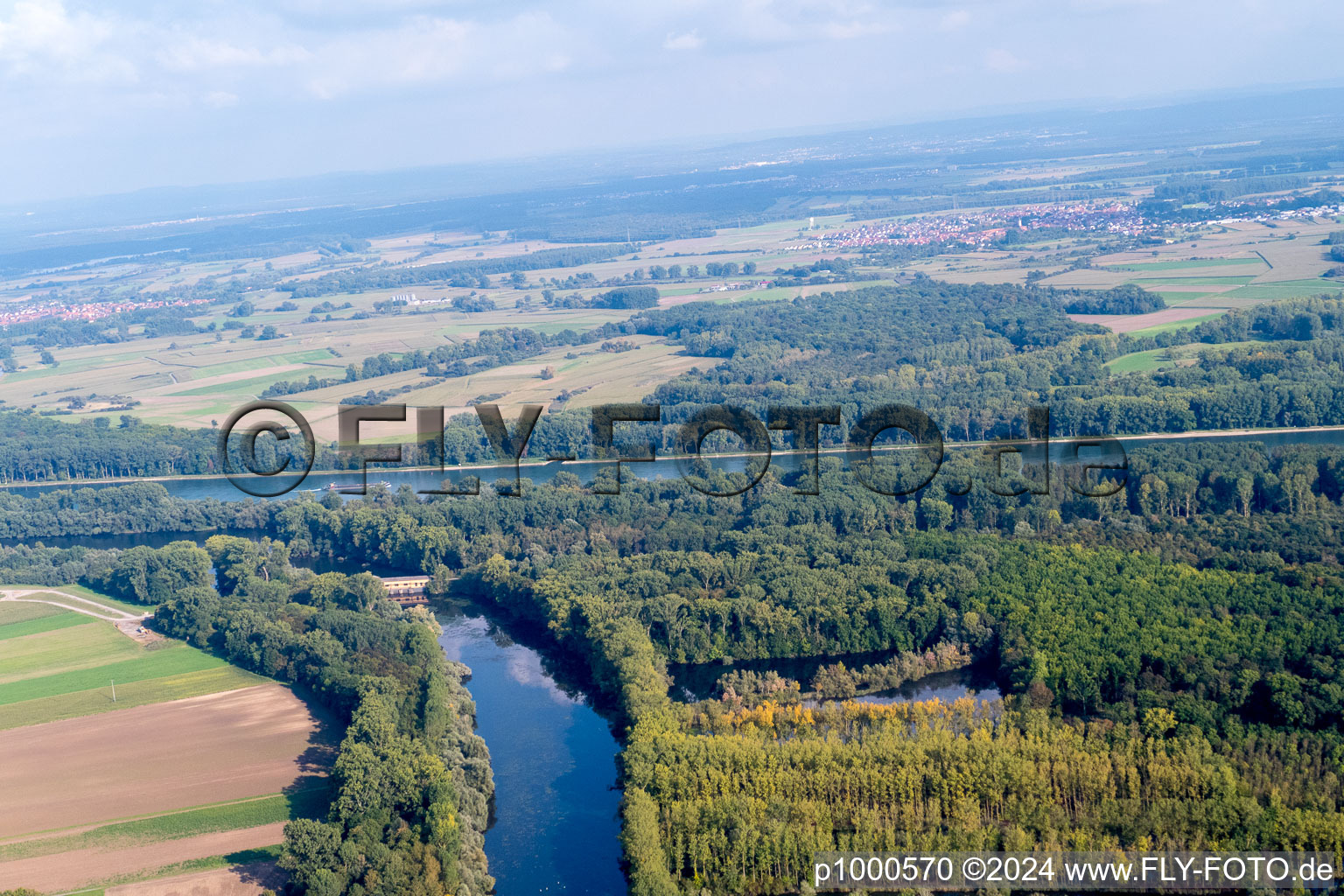 District Sondernheim in Germersheim in the state Rhineland-Palatinate, Germany out of the air