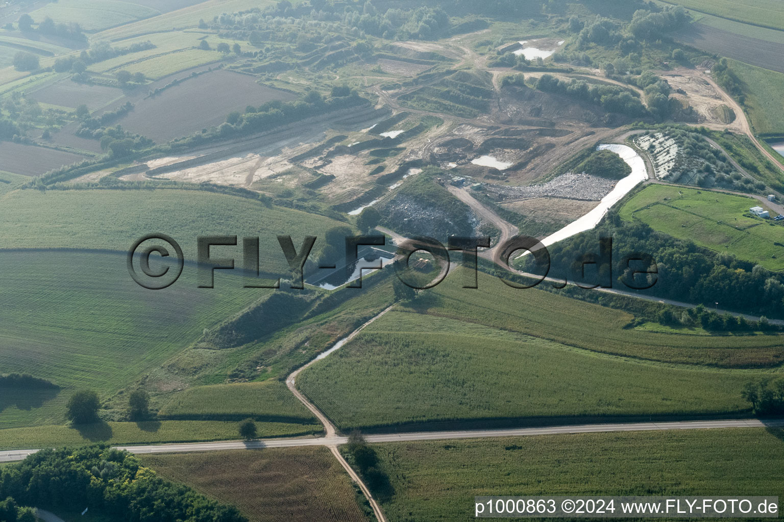 Landfill in Schaffhouse-près-Seltz in the state Bas-Rhin, France