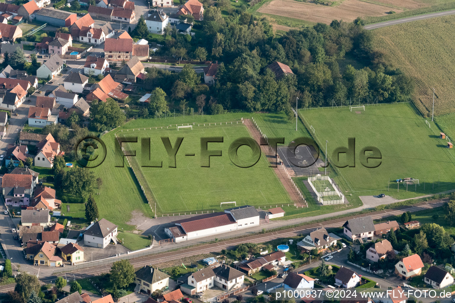 Rountzenheim in the state Bas-Rhin, France out of the air