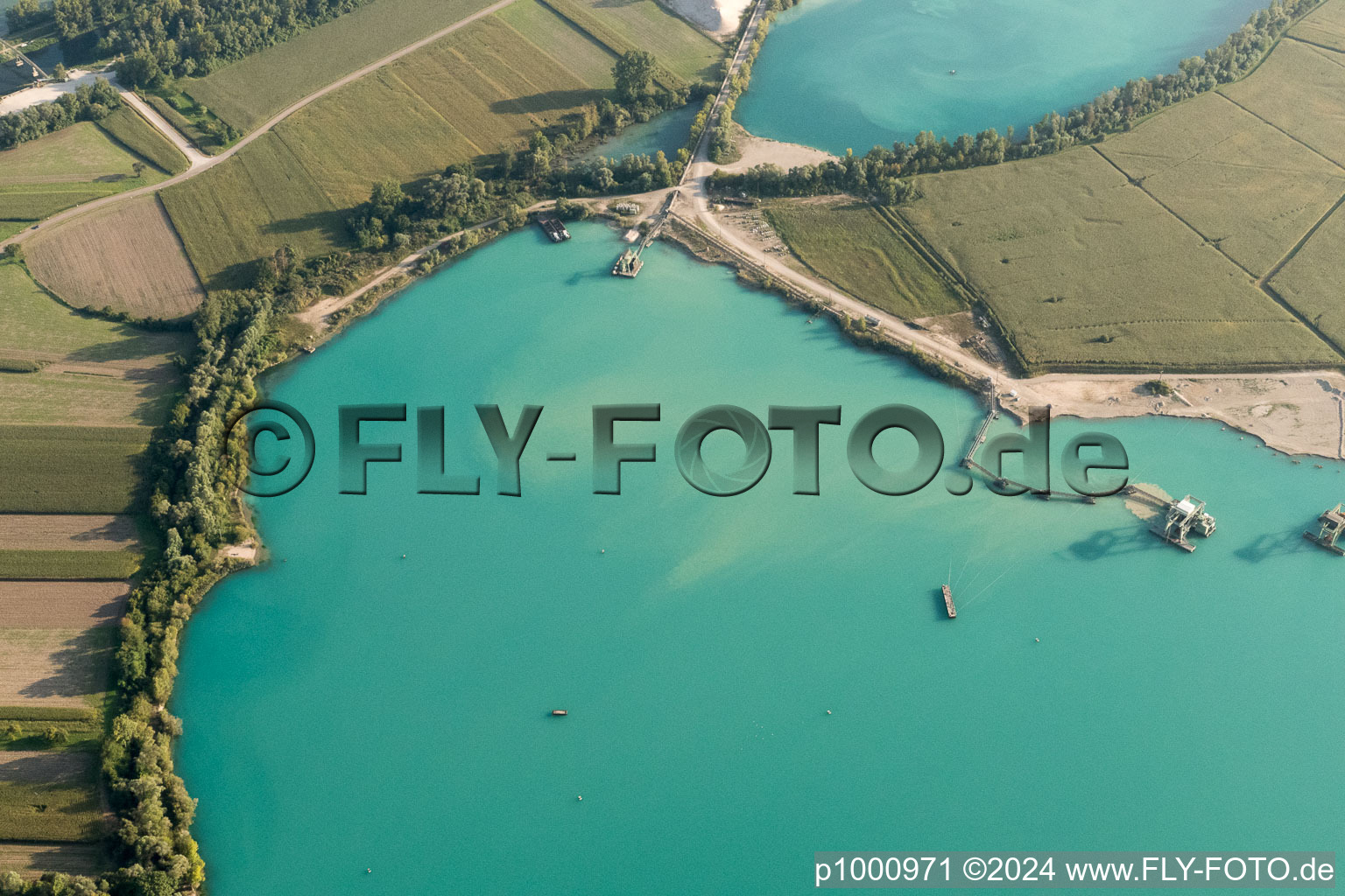 Offendorf in the state Bas-Rhin, France seen from above