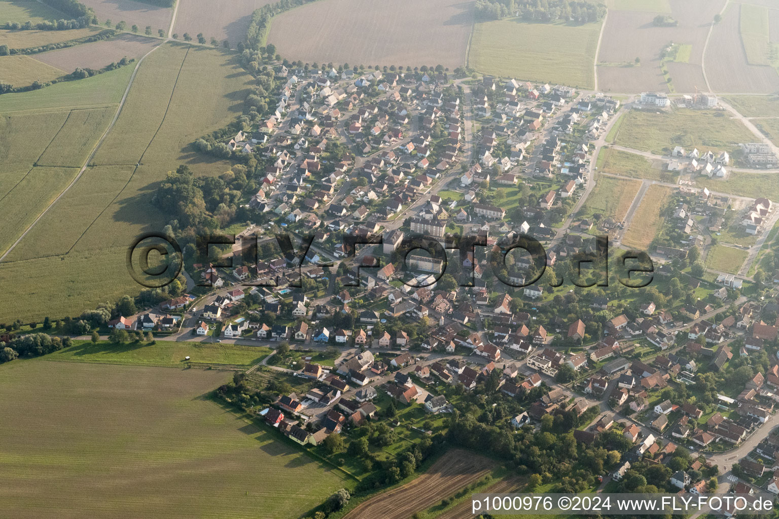 Gambsheim in the state Bas-Rhin, France out of the air