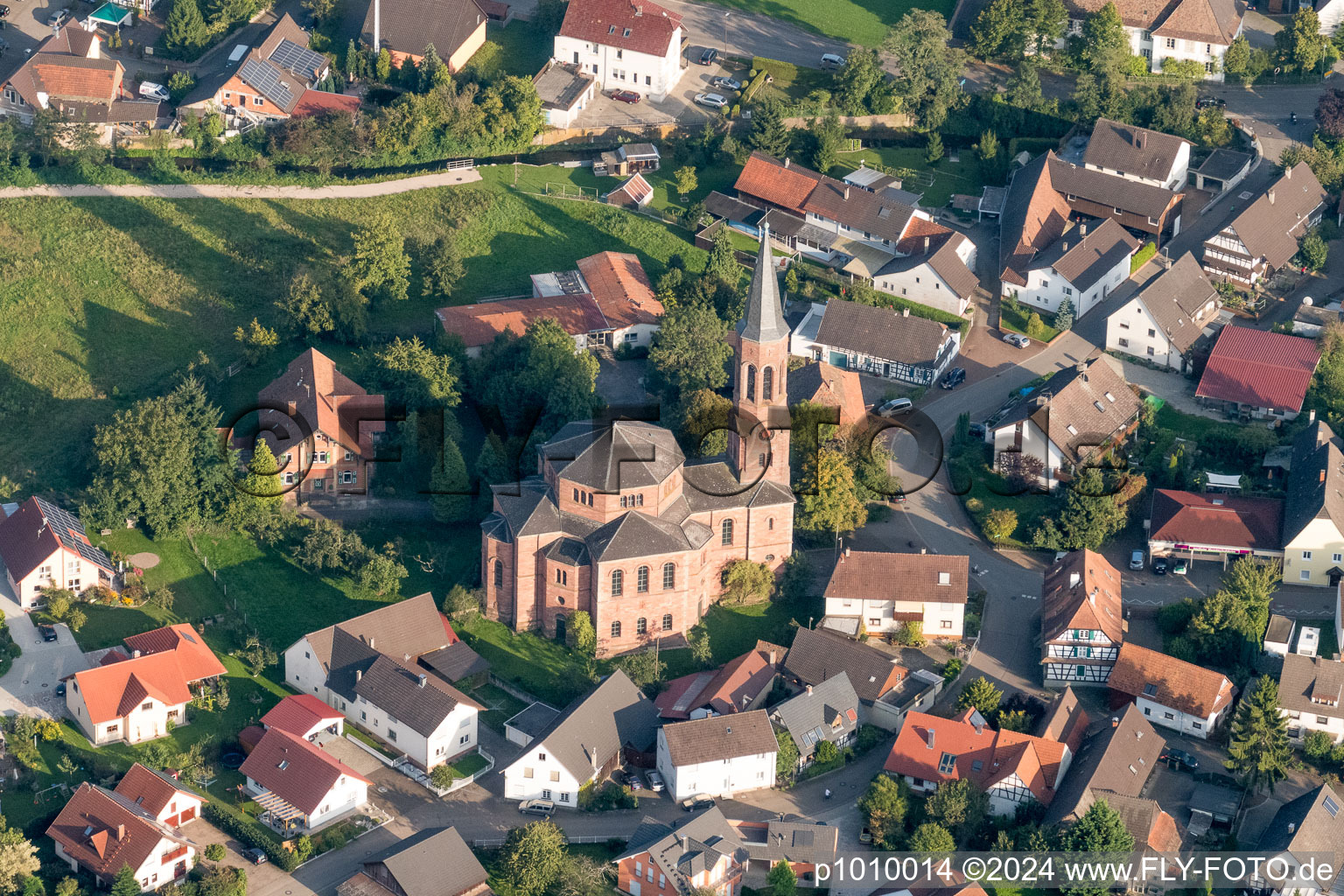 Church building in Rheinbischofsheim in the state Baden-Wurttemberg