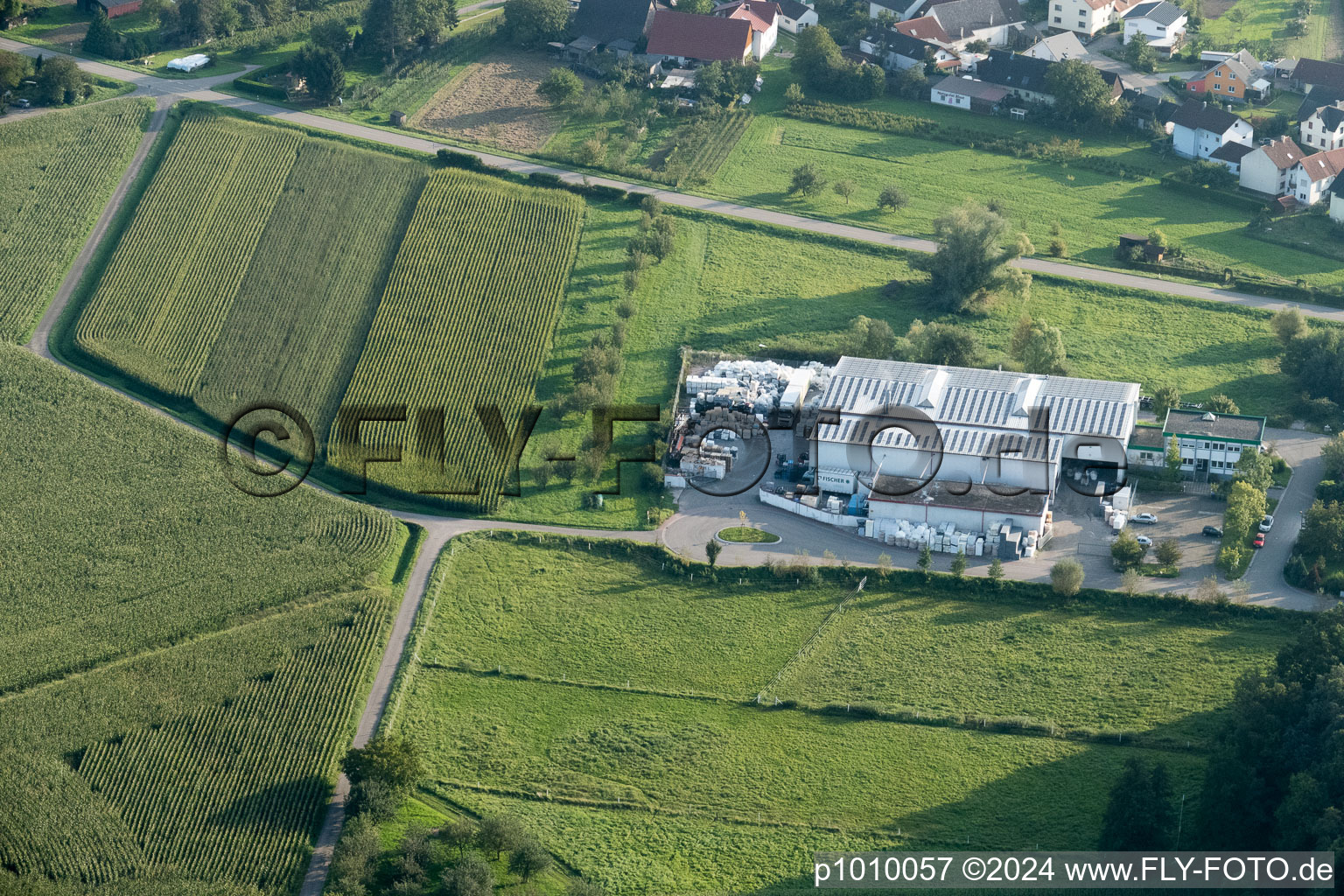 Site waste and recycling sorting of FISCHER GmbH in Wagshurst in the state Baden-Wurttemberg, Germany