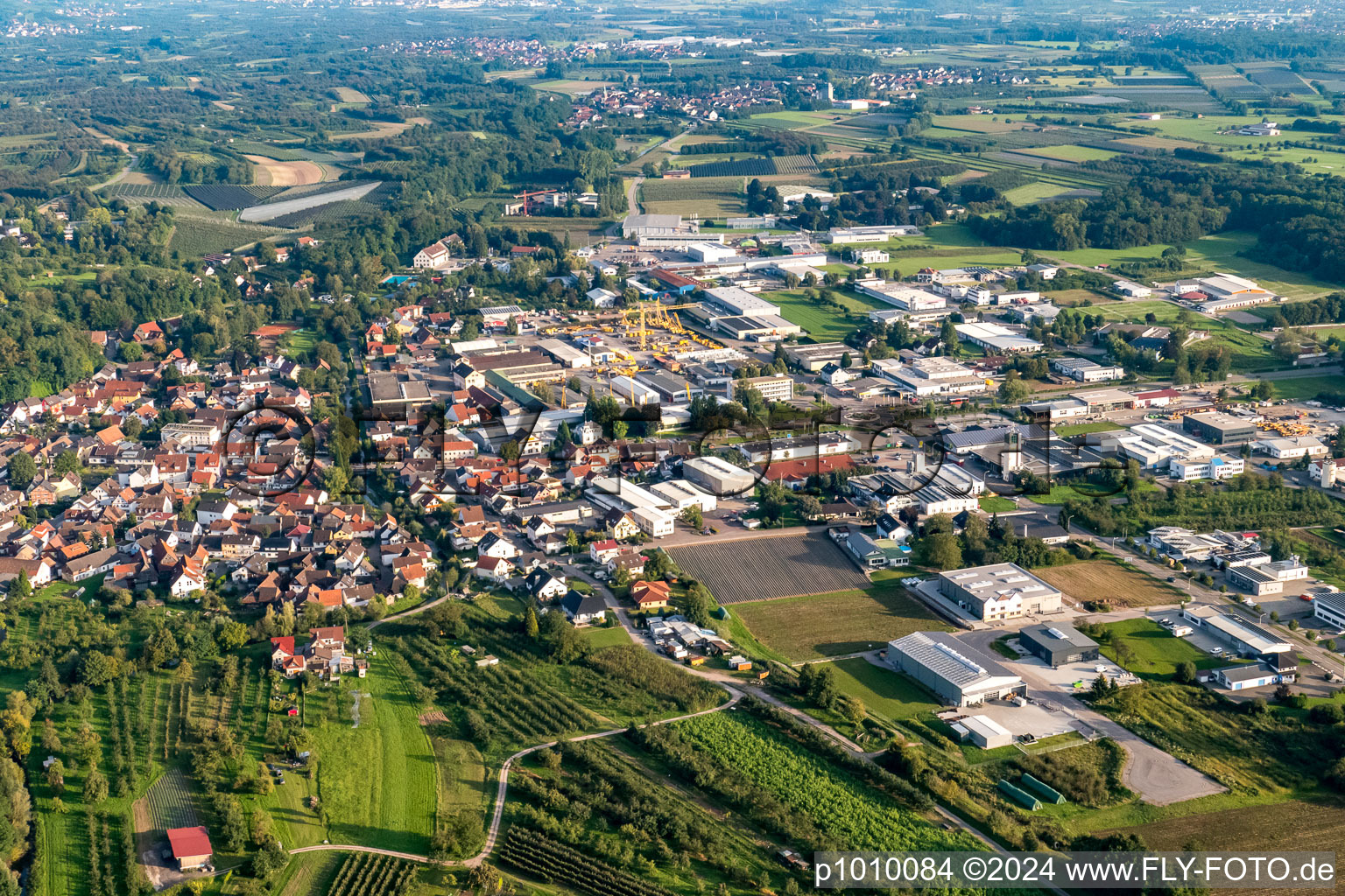 Kniebisstr commercial area in Renchen in the state Baden-Wuerttemberg, Germany