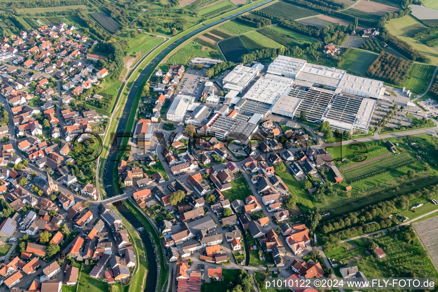 Building and production halls on the premises of Progress-Werk Oberkirch AG in the district Stadelhofen in Oberkirch in the state Baden-Wurttemberg, Germany