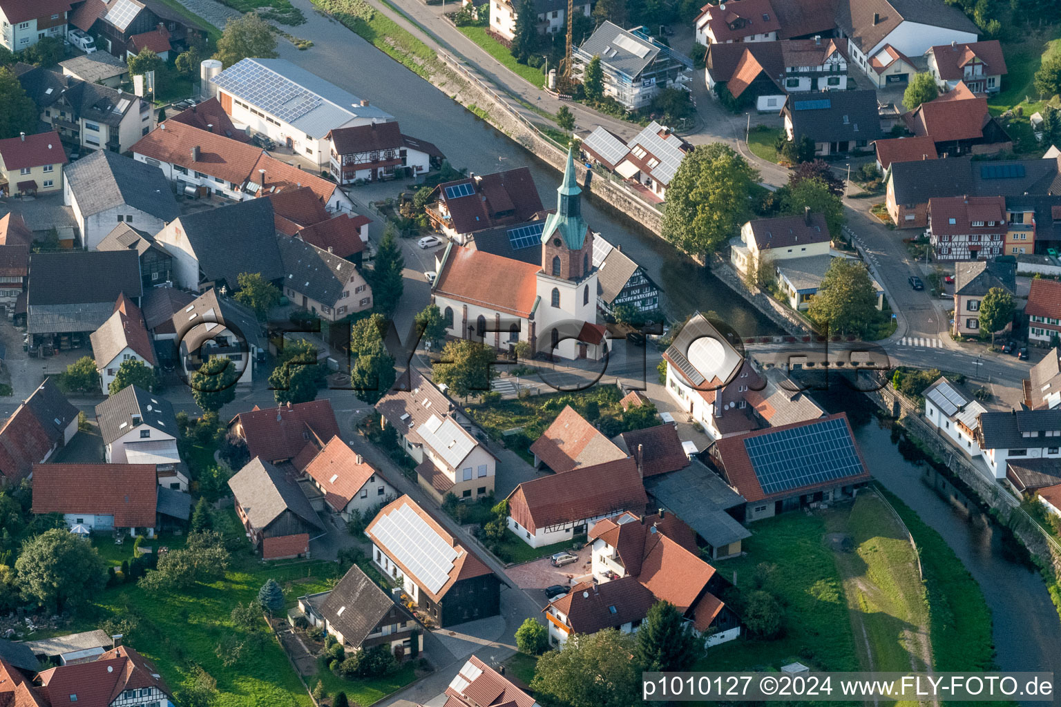 Church building in the village of in the district Erlach in Renchen in the state Baden-Wurttemberg, Germany