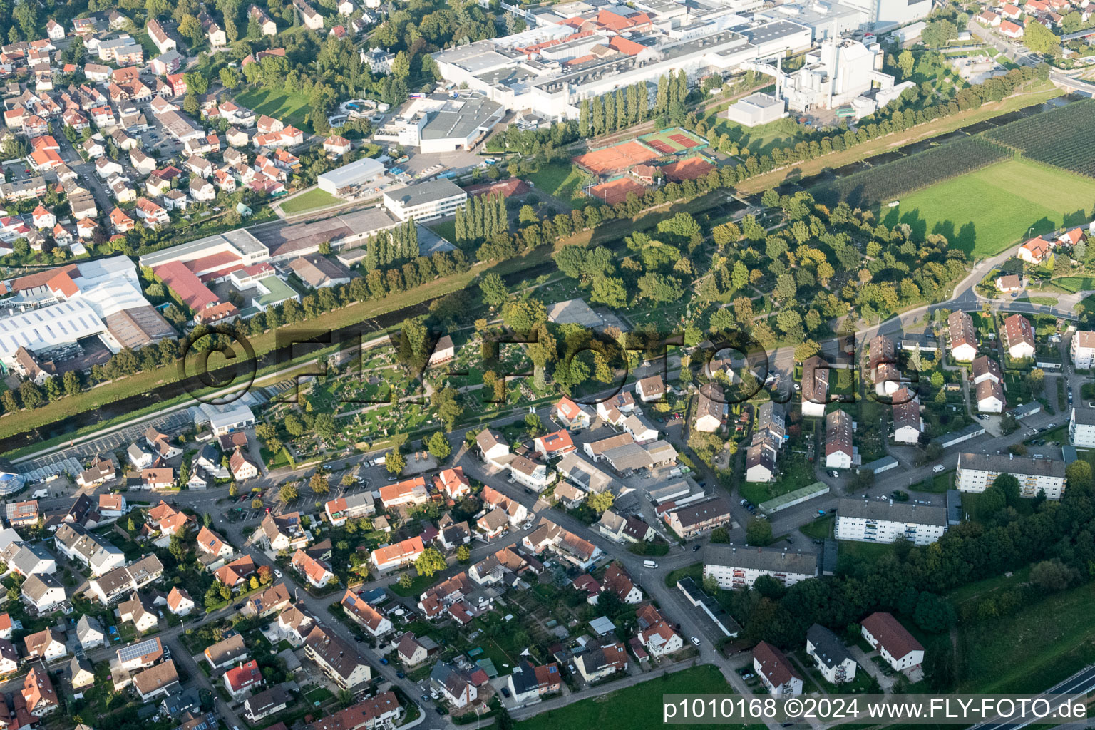 Cemetery on the Rench in Oberkirch in the state Baden-Wuerttemberg, Germany