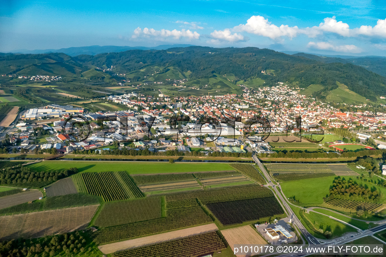 From the southwest in the district Gaisbach in Oberkirch in the state Baden-Wuerttemberg, Germany