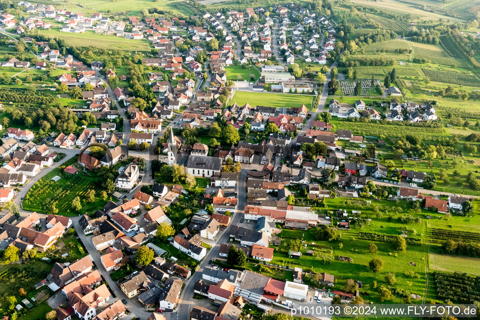 Village view in the district Nußbach in Oberkirch in the state Baden-Wuerttemberg, Germany