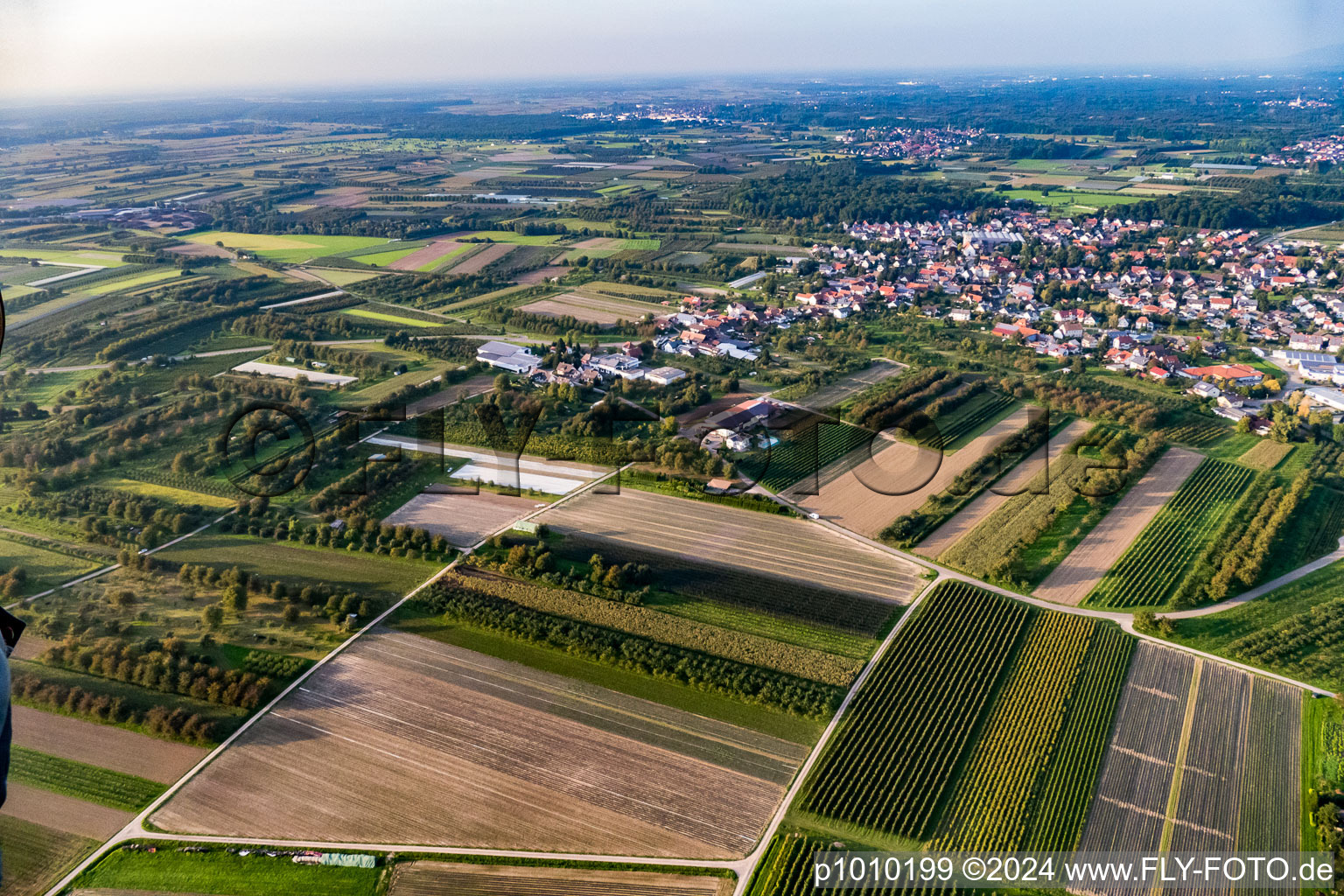 Aerial photograpy of District Zusenhofen in Oberkirch in the state Baden-Wuerttemberg, Germany