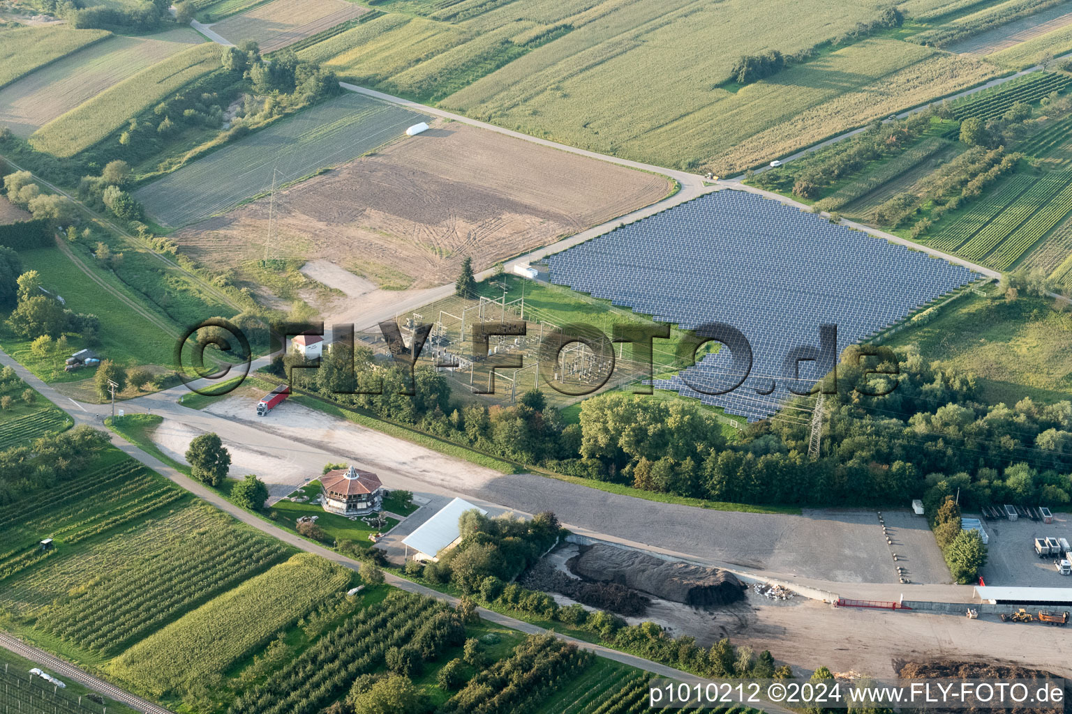 PV field in Appenweier in the state Baden-Wuerttemberg, Germany