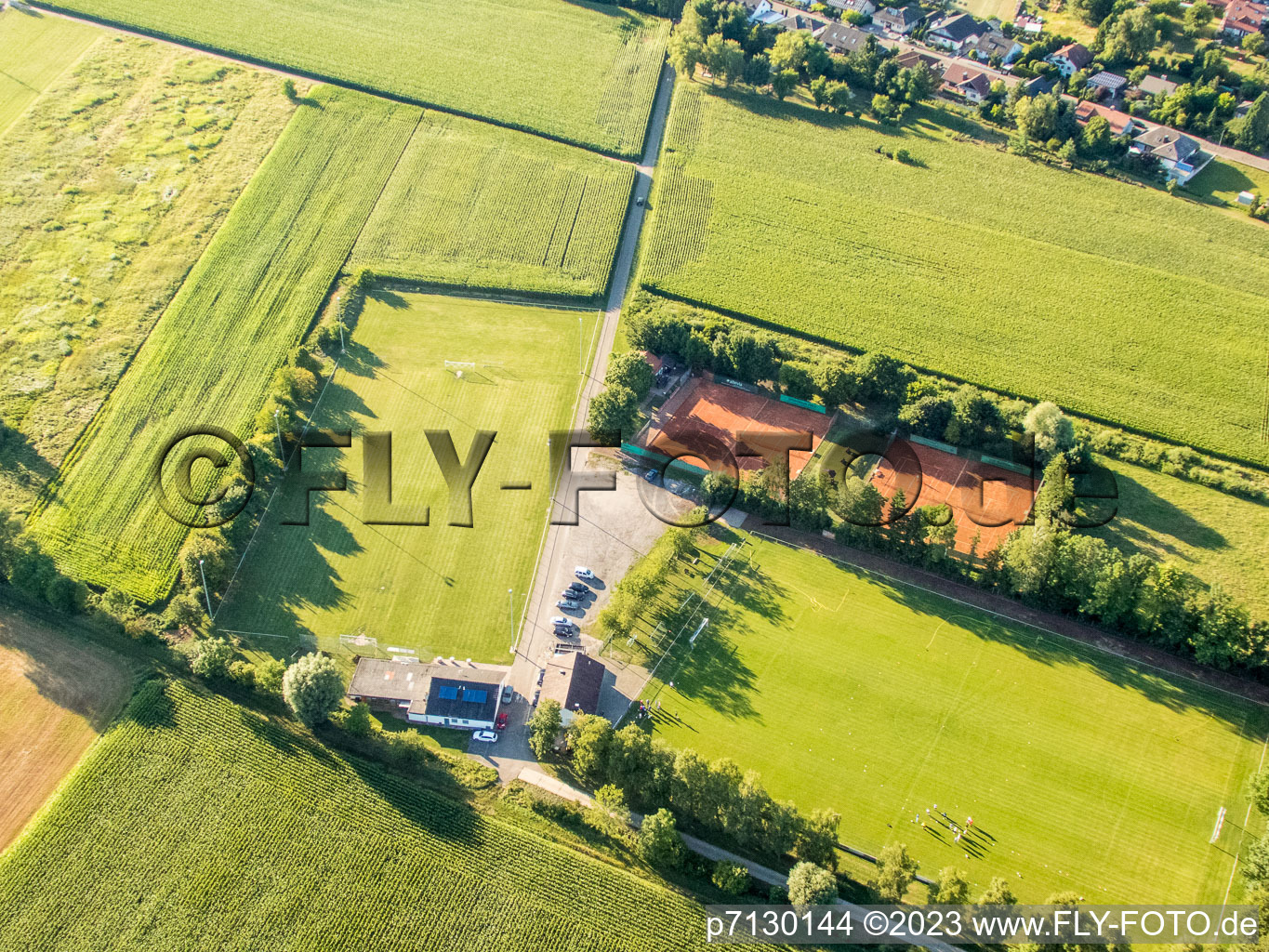 Minfeld in the state Rhineland-Palatinate, Germany from the drone perspective