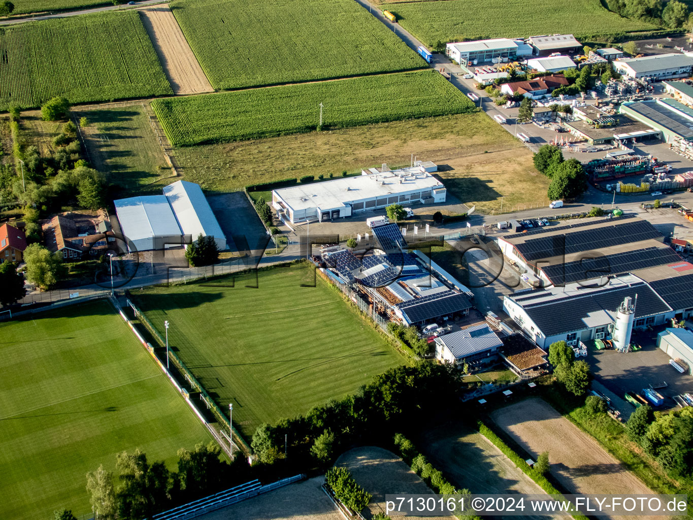 Aerial photograpy of Billigheim-Ingenheim in the state Rhineland-Palatinate, Germany