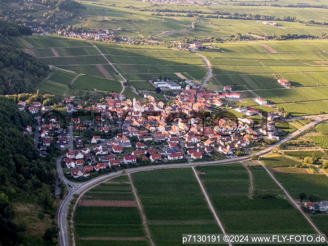 Eschbach in the state Rhineland-Palatinate, Germany seen from a drone