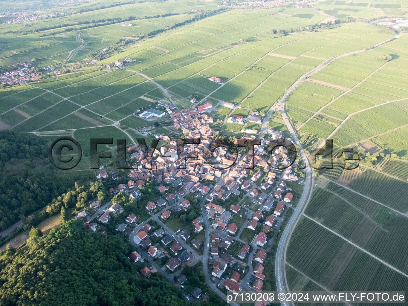 Aerial photograpy of Eschbach in the state Rhineland-Palatinate, Germany