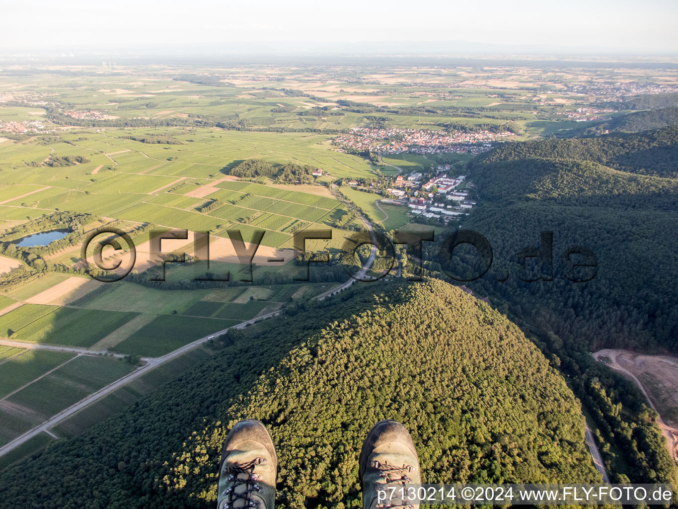 Oblique view of Eschbach in the state Rhineland-Palatinate, Germany