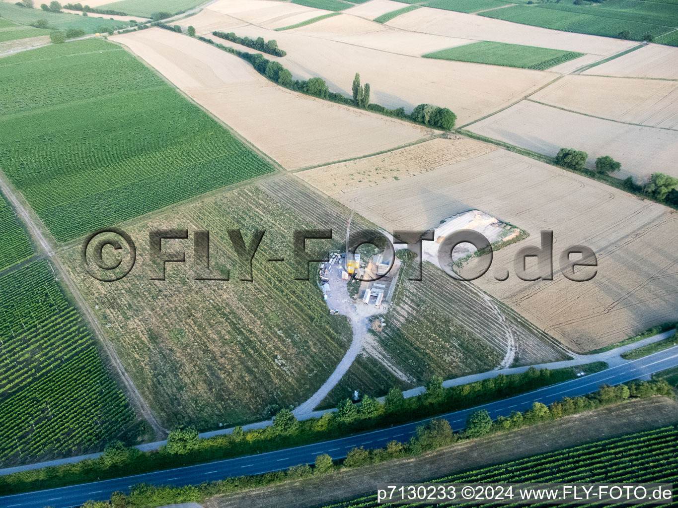 Impflingen in the state Rhineland-Palatinate, Germany from a drone