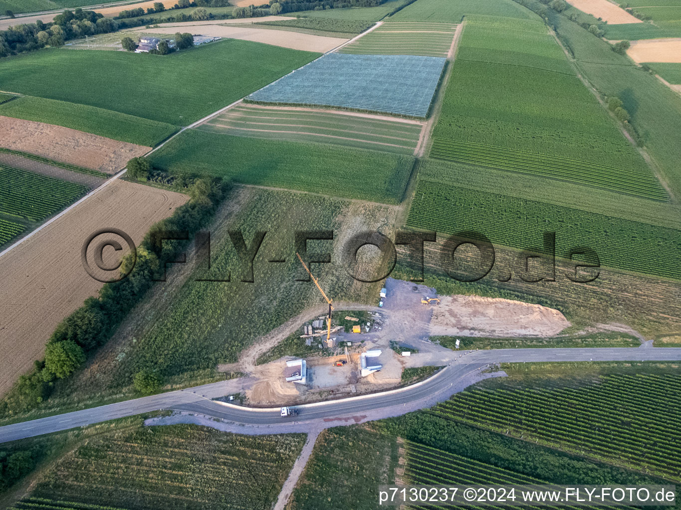 Aerial photograpy of Impflingen in the state Rhineland-Palatinate, Germany