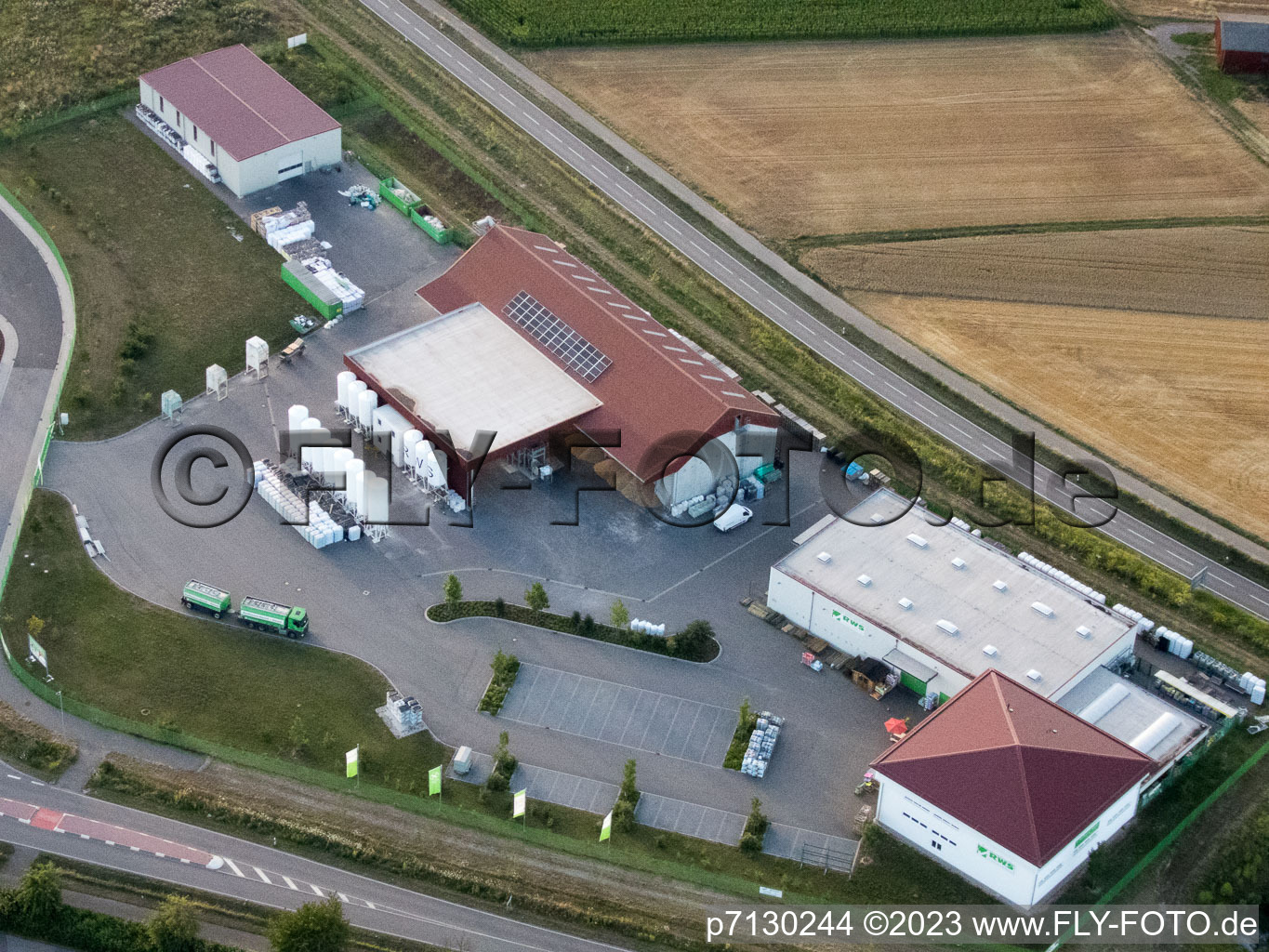 District Herxheim in Herxheim bei Landau in the state Rhineland-Palatinate, Germany from the drone perspective