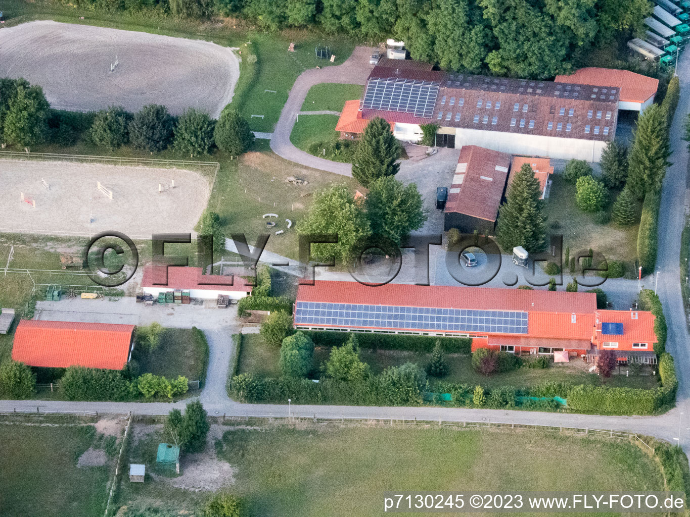 District Herxheim in Herxheim bei Landau in the state Rhineland-Palatinate, Germany from a drone