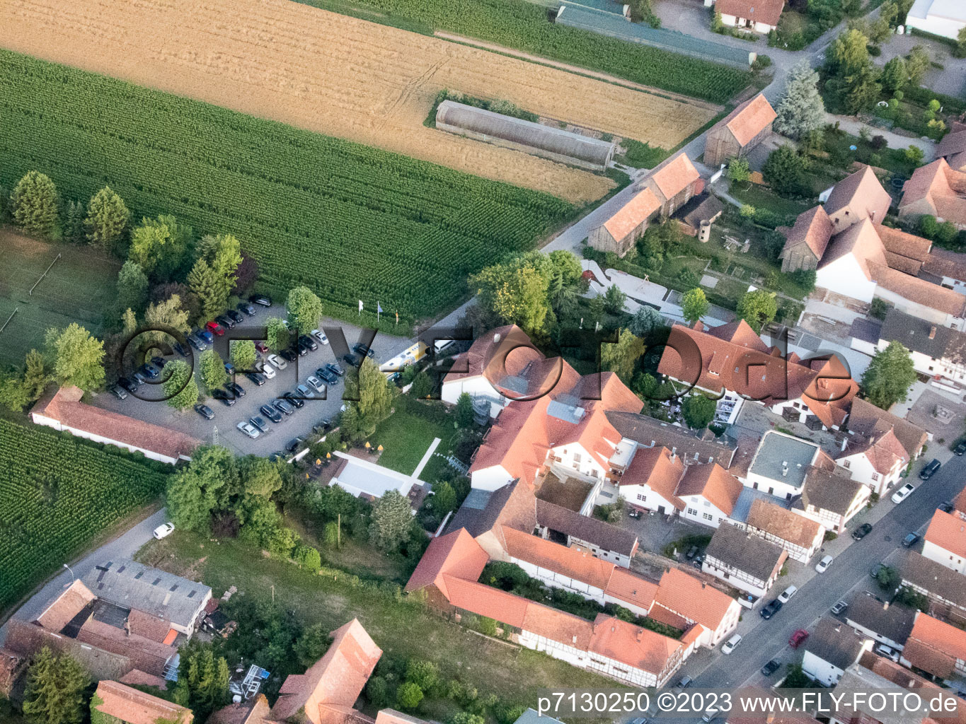 District Hayna in Herxheim bei Landau in the state Rhineland-Palatinate, Germany out of the air