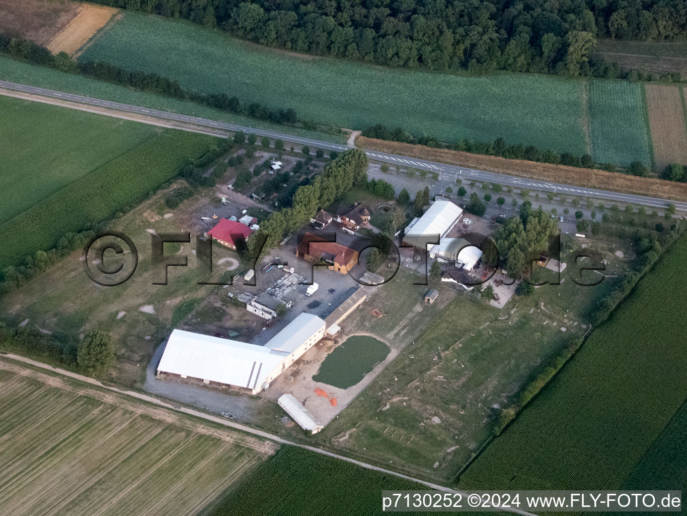 Kandel in the state Rhineland-Palatinate, Germany from the drone perspective