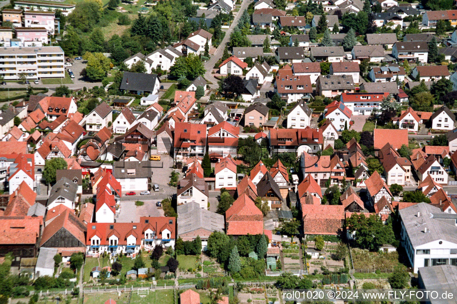 Rheinstrasse from the south in Kandel in the state Rhineland-Palatinate, Germany