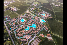 Aerial view of Garda Resort Village in Peschiera del Garda in the state Verona, Italy