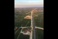 Aerial view of Pozzolengo in the state Brescia, Italy