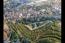 Aerial photograpy of Rocca di Lonato in Lonato del Garda in the state Brescia, Italy