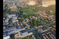 Aerial view of Nuvolera in the state Brescia, Italy